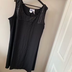 NWT / Black / Sleeveless / Dress / Sequin detail at Neckline